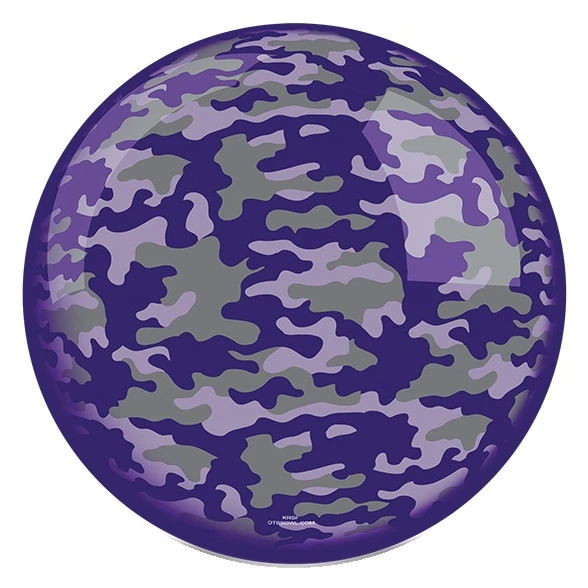 Purple Camo bowling ball front