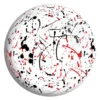 White/Black/Red Splash bowling ball front