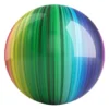 Rainbow bowling ball front