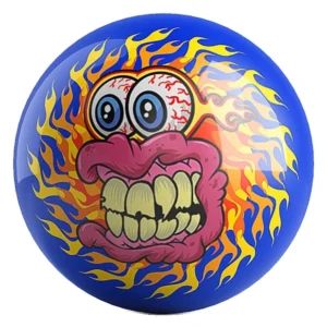 Blazin Blue Eyes bowling ball front