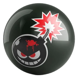 Bomb bowling ball front