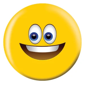 Smiley bowling ball front