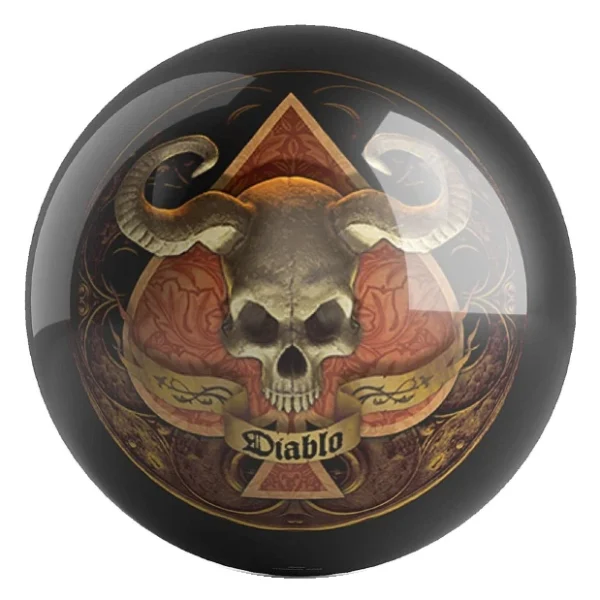 Diablo bowling ball front