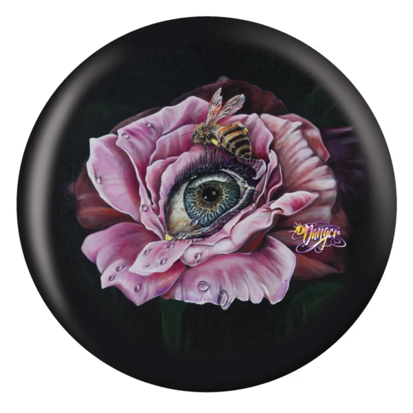 Eyeball Bee bowling ball back