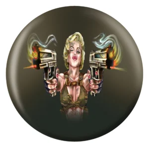 Double Guns bowling ball front