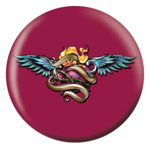 Sacred Heart bowling ball front