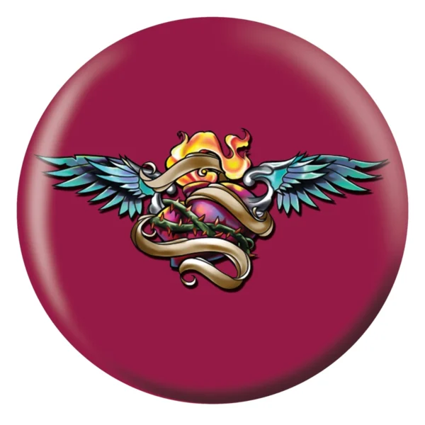 Sacred Heart bowling ball front