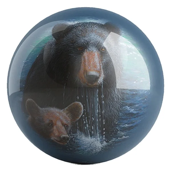 Bearly Swimming bowling ball front