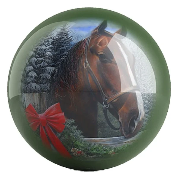 Holiday Horse bowling ball front