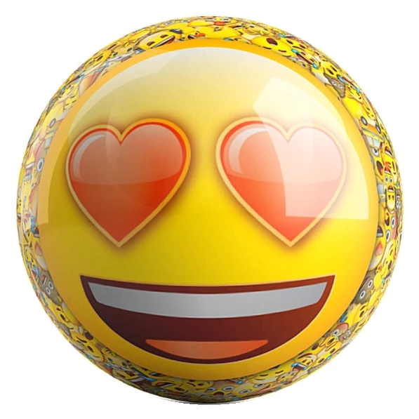 emoji Who Loves Ya bowling ball front