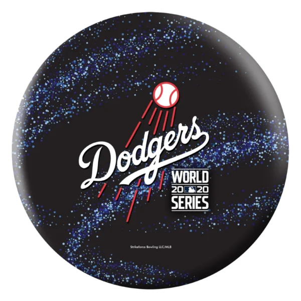OTB MLB Los Angeles Dodgers 2020 World Series Champions Black Bowling Ball - Image 2
