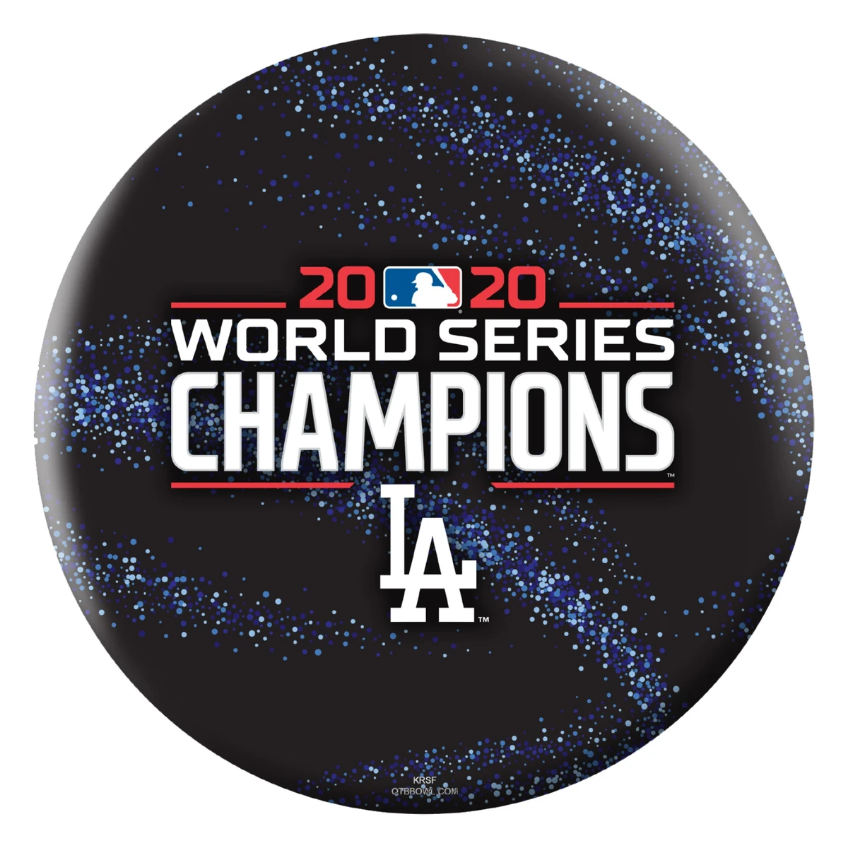 OTB MLB Los Angeles Dodgers 2020 World Series Champions Black Bowling Ball