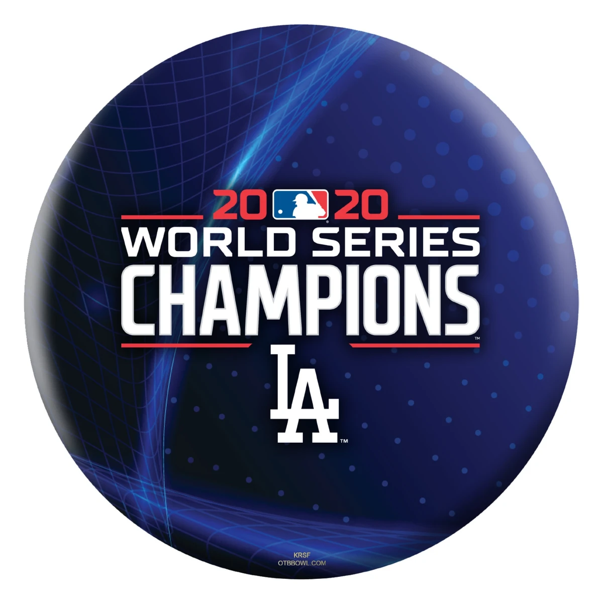 OTB MLB Los Angeles Dodgers 2020 World Series Champions Blue Bowling Ball