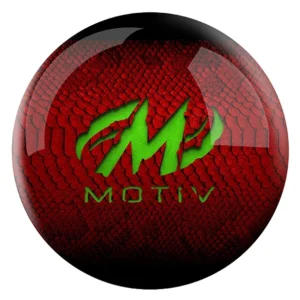 Motiv Primal Red/Lime Spare Ball bowling ball back