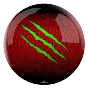 Motiv Primal Red/Lime Spare Ball bowling ball front