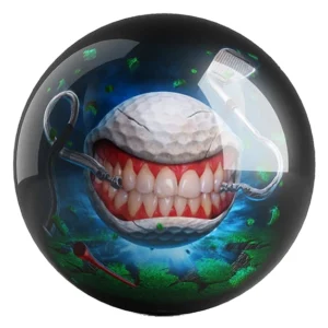 Teed Off Golf bowling ball front