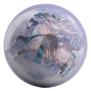 Cloud Dancer Horse bowling ball front