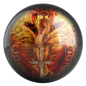 Flameblade Dragon bowling ball front