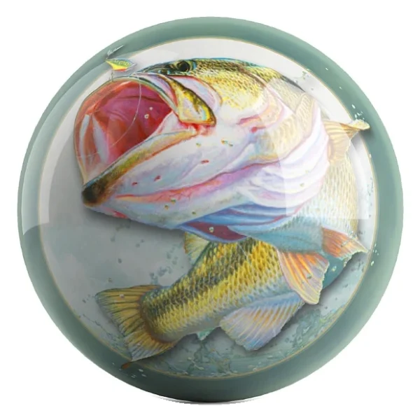 Hooked - Largemouth Bass bowling ball front