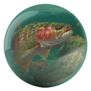 Rainbow Trout bowling ball front