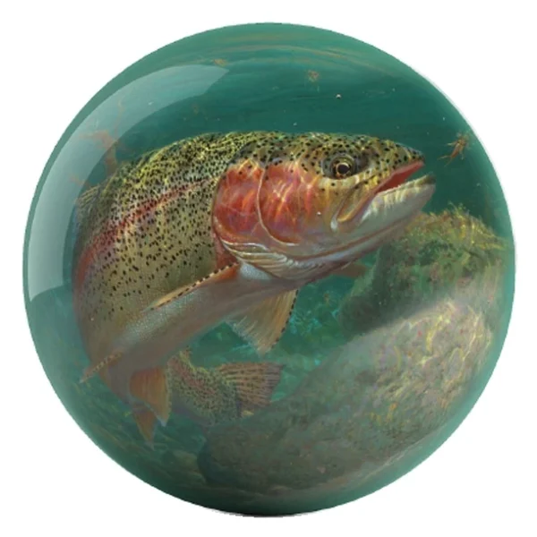 Rainbow Trout bowling ball front
