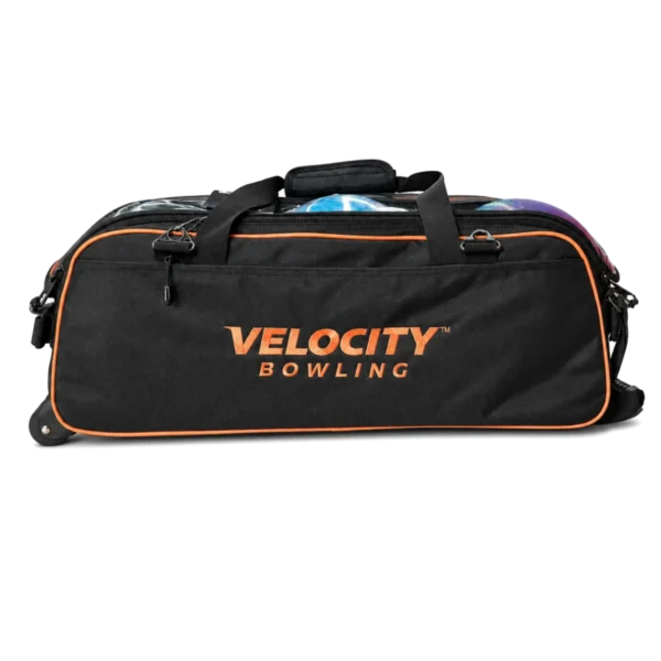 Velocity 3 Ball Triple Tote Black Orange bowling bag