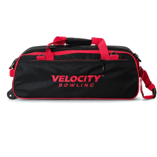 Velocity 3 Ball Triple Tote Black Red bowling bag