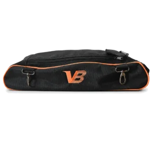 Velocity Add-On Shoe Pouch Black Orange with twin clips and orange VB logo