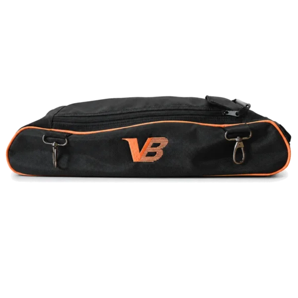 Velocity Add-On Shoe Pouch Black Orange with twin clips and orange VB logo