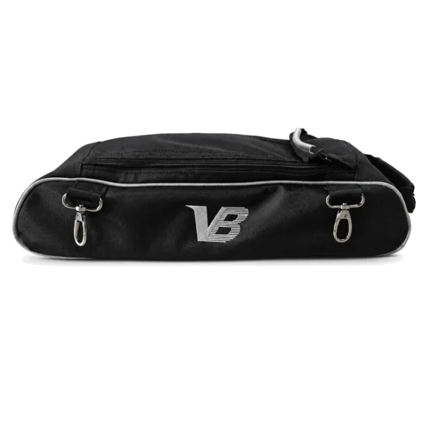 Velocity Add-On Shoe Pouch Black Silver with twin clips and silver VB logo