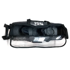 BSI Hard Base 3 Ball Triple Roller Tote Black Bowling Bag