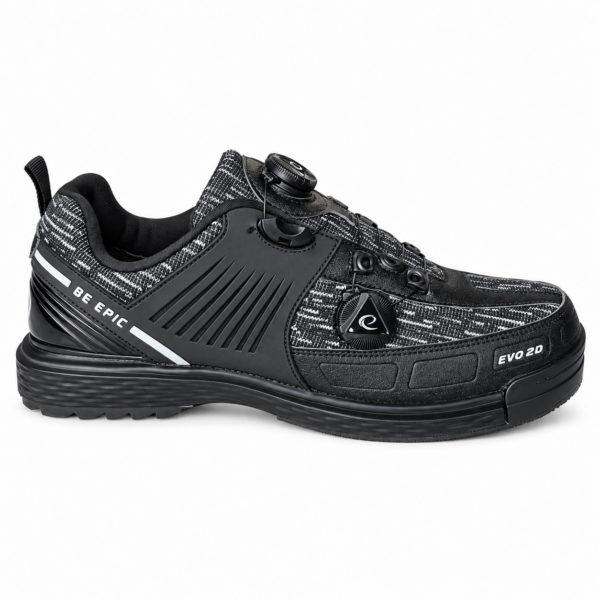 Epic Evo2D Dual Dial Performance Right Hand Black Silver Bowling Shoes - Image 3