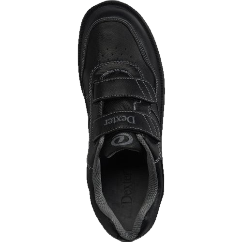 Dexter Mens V Strap Velcro Black Bowling Shoes