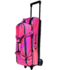 Epic 3 Ball Flash Triple Tote Deluxe Hot Pink Holo With Pouch Bowling Bag