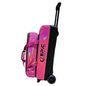 Epic 3 Ball Flash Triple Tote Deluxe Hot Pink Holo With Pouch Bowling Bag