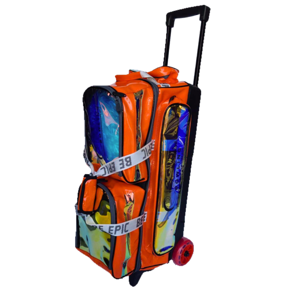 Epic 3 Ball Triple Luminous Orange Bowling Bag