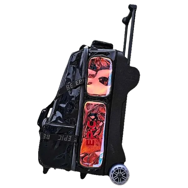 Epic 4 Ball Inline Superior Deluxe Black Holo Bowling Bag