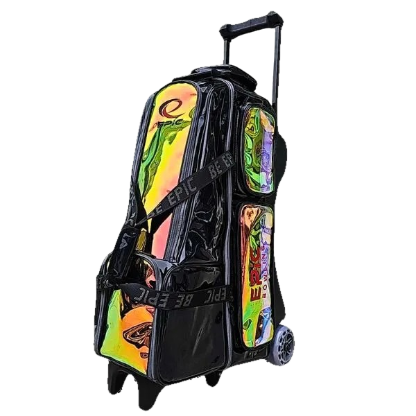 Epic 4 Ball Inline Superior Deluxe Black Holo Bowling Bag