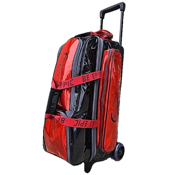 Epic 3 Ball Triple Superior Candy Red Black Bowling Bag