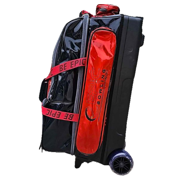 Epic 3 Ball Triple Superior Candy Red Black Bowling Bag