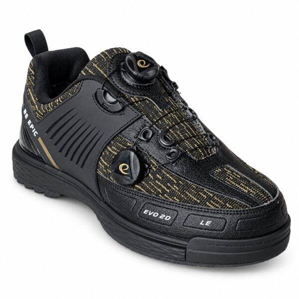 Epic Evo2D LE Dual Dial Performance Right Hand Black Gold Bowling Shoes view 4