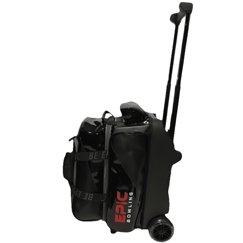 Epic Journey Black 2 Ball Double Roller Bowling Bag
