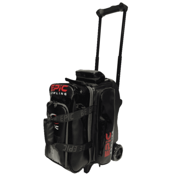 Epic Journey Black 2 Ball Double Roller Bowling Bag