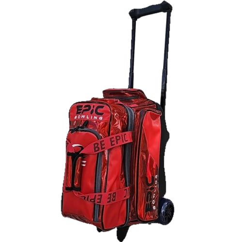 Epic Journey Red Holo 2 Ball Double Roller Bowling Bag