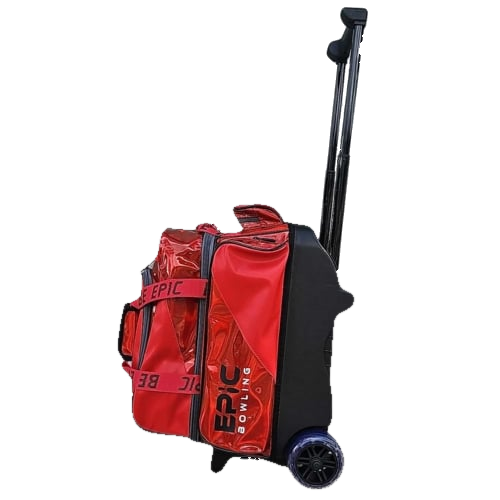 Epic Journey Red Holo 2 Ball Double Roller Bowling Bag