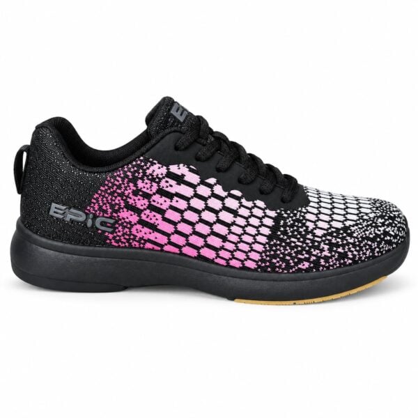 Epic Women's Brandy Knit Black Pink Right Hand Bowling Shoes view 4