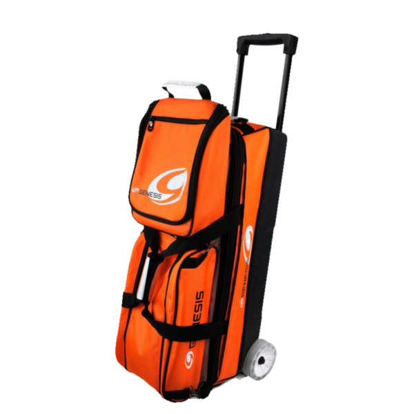 Genesis Sport Modular 3 Ball Triple Tote Black Orange Bowling Bag