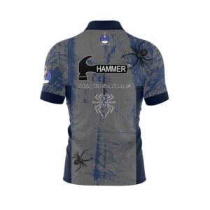 Alternative view of Hammer Black Widow Night Sky Grunge Xpress Ship Rocket Bowling Jersey