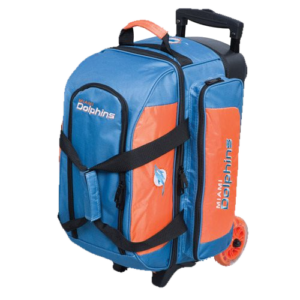 KR NFL 2 Ball Double Roller Miami Dolphins Bowling Bag