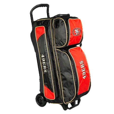 KR San Francisco 49ers Premium 3 Ball Triple Roller NFL Bowling Bag